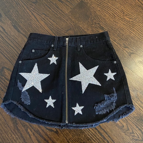 STAR DENIM SKIRT
